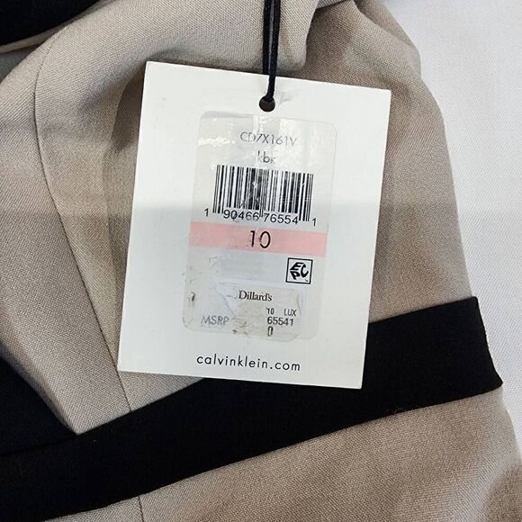 Calvin Klein New Colorblock V-Neck Sheath Dress Size 10 NWT F5 - Picture 9 of 12